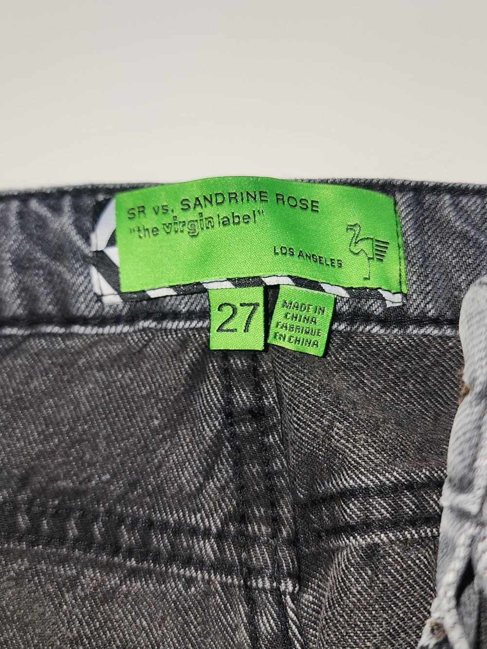 Faded Black Straight-Leg Jeans Distressed Streetwear - Picture 6 of 12
